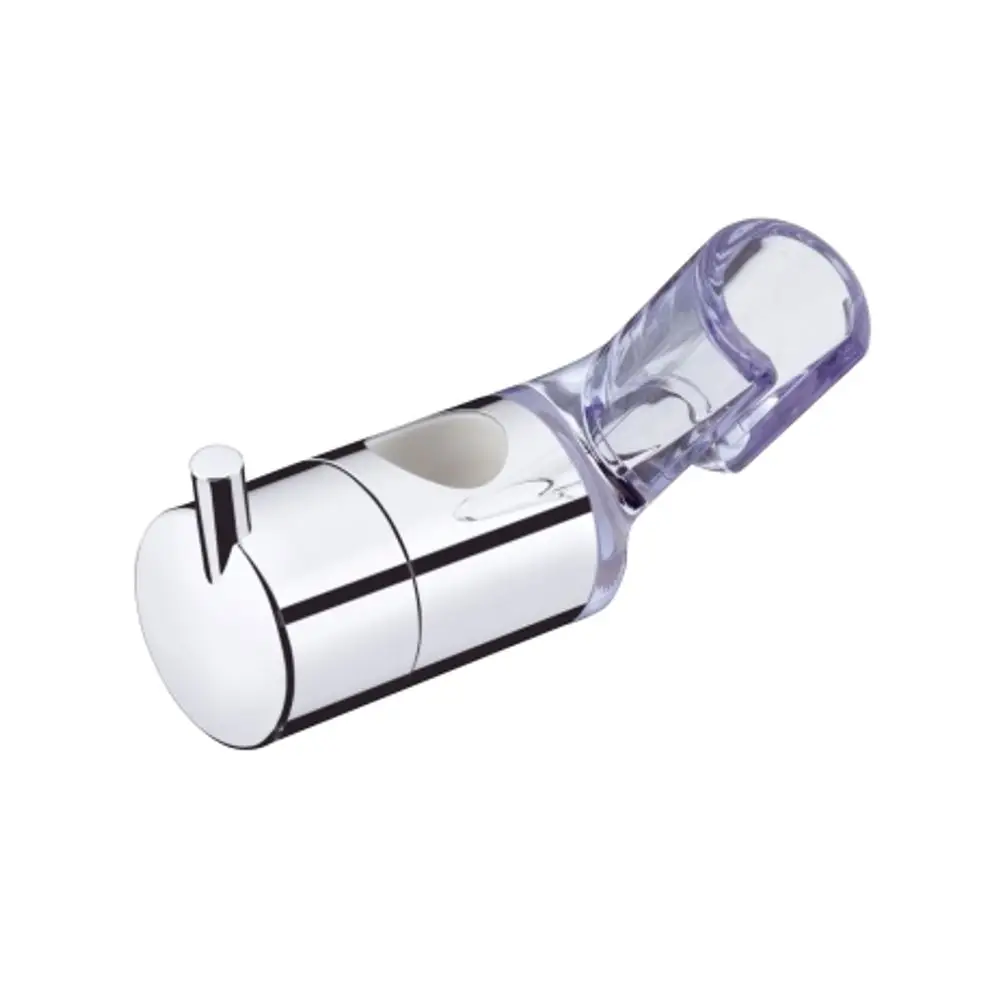 Hansgrohe Schieber mit glänzender Oberfläche und transparentem Auslauf, geeignet für die Nutzung in Badezimmeranwendungen.